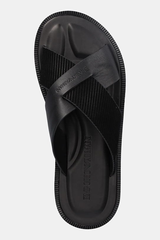 Kožne natikače Emporio Armani crna X4P124.XR340.K001