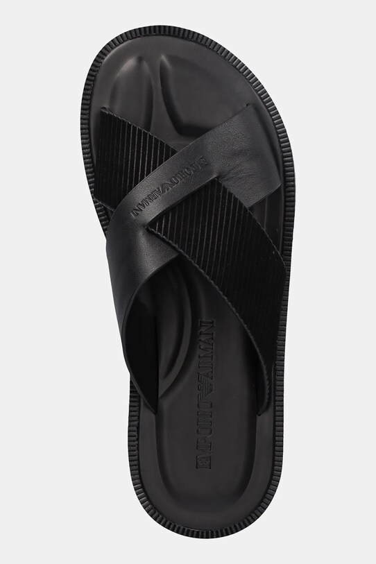Kožené pantofle Emporio Armani X4P124.XR340.K001