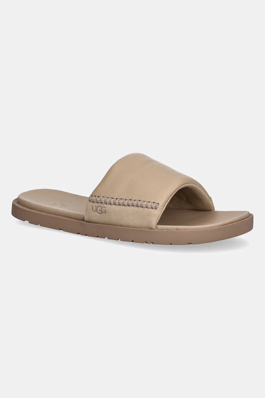 UGG klapki Seaside II Slide skóra zamszowa beżowy 1166593.MDSD