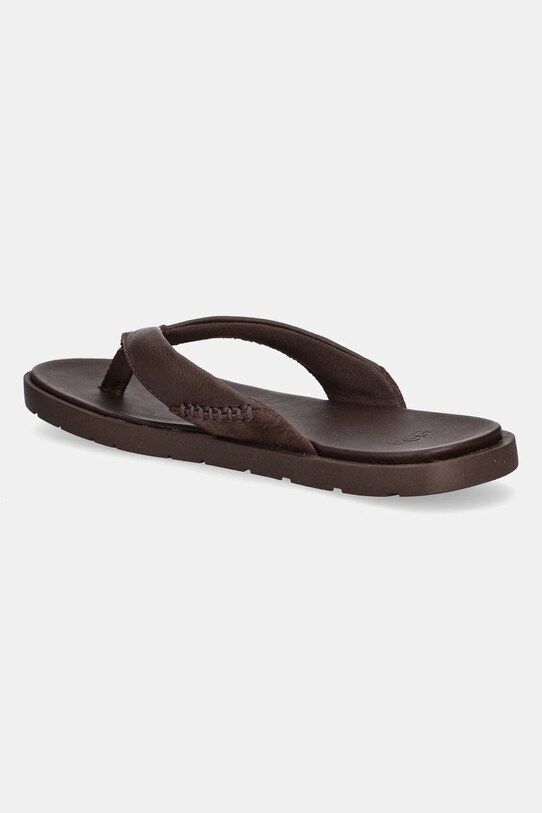Obuwie UGG japonki skórzane Seaside II Flip 1166610.LUG brązowy