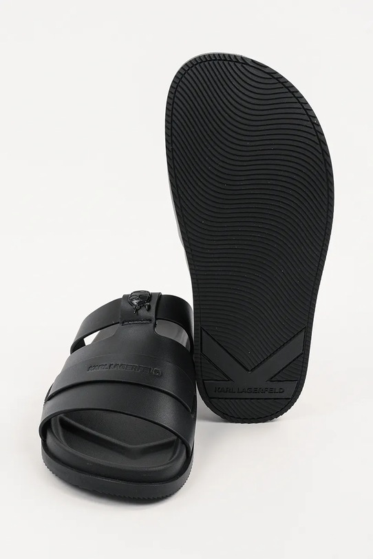 Kožené šľapky Karl Lagerfeld KADEN KL72125.000 čierna