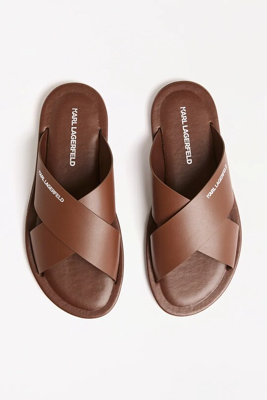 Karl Lagerfeld slapi de piele KASTOR III maro KL70214.044