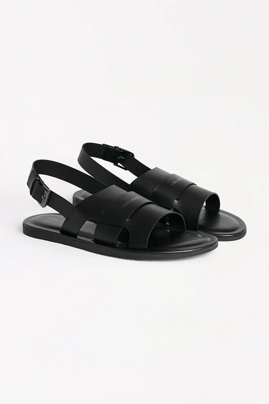 Karl Lagerfeld sandale de piele KASTOR III KL70225.000 negru SS25