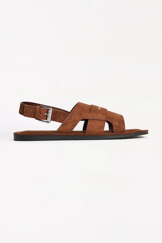 Karl Lagerfeld sandale din piele intoarsa KASTOR III maro KL70225.533