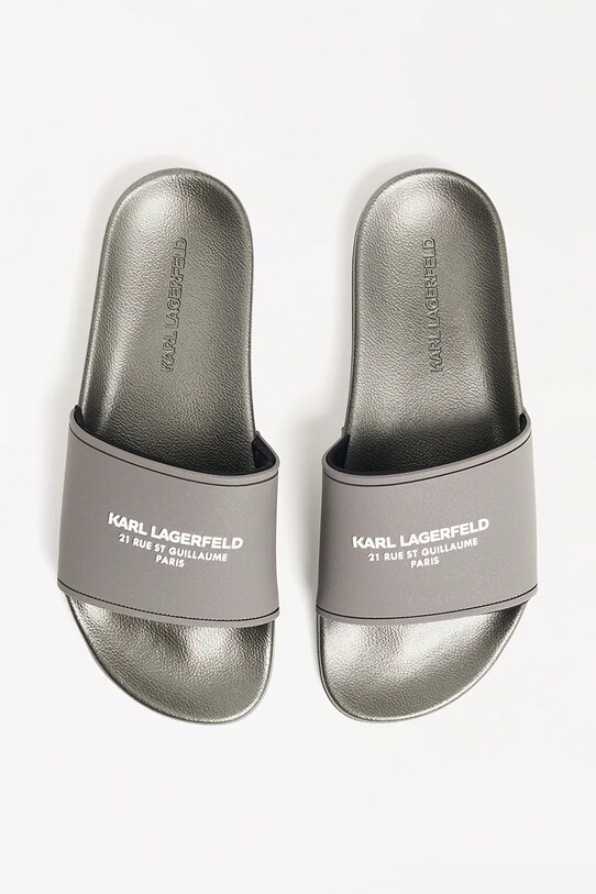Karl Lagerfeld papuci KONDO RSG argintiu KL70008A.VDM