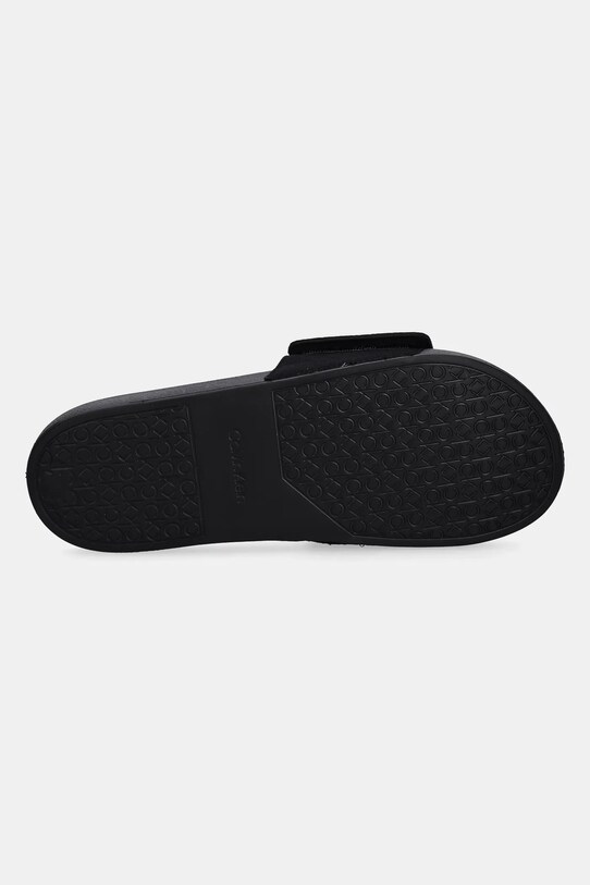 Šľapky Calvin Klein ADJ POOL SLIDE CANVAS LOGO HM0HM01749 čierna