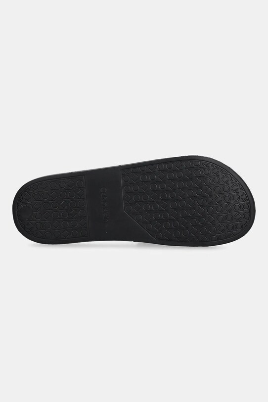 Šľapky Calvin Klein POOL SLIDE DOUBLE T HM0HM01752 čierna