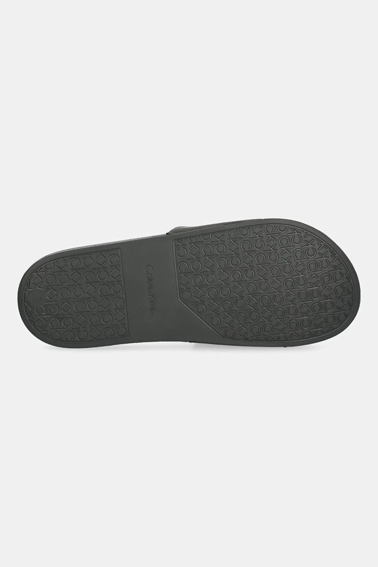 Pantofle Calvin Klein POOL SLIDE W/ CK SQUARE HM0HM01754 zelená