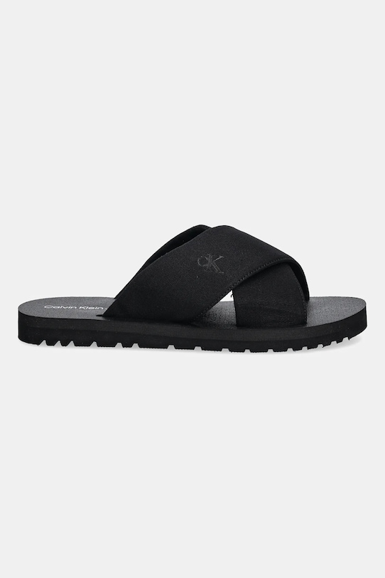 Calvin Klein Jeans klapki CROSS SANDAL CRXS TX YM0YM01223 czarny SS25
