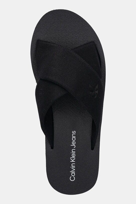 Calvin Klein Jeans papuci CROSS SANDAL CRXS TX negru YM0YM01223