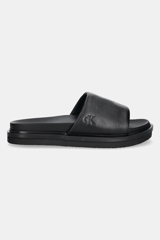 Pantofle Calvin Klein Jeans FLAT MOLDED SLIDE SANDAL LTH YM0YM01225 černá SS25