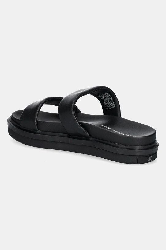 Παπούτσια Παντόφλες Calvin Klein Jeans FLAT MOLDED DOUBLEBAR SANDAL LTH YM0YM01226 μαύρο