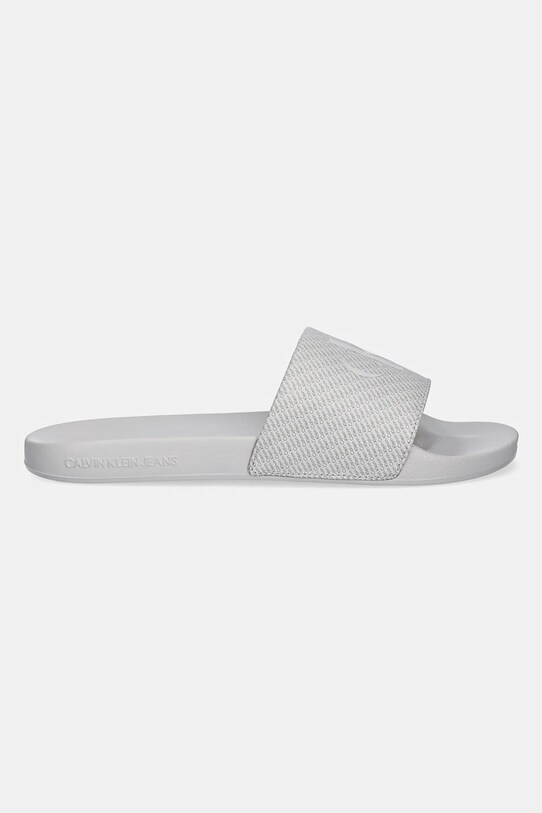 Calvin Klein Jeans papuci SLIDE AOP PRINT YM0YM01269 gri SS25