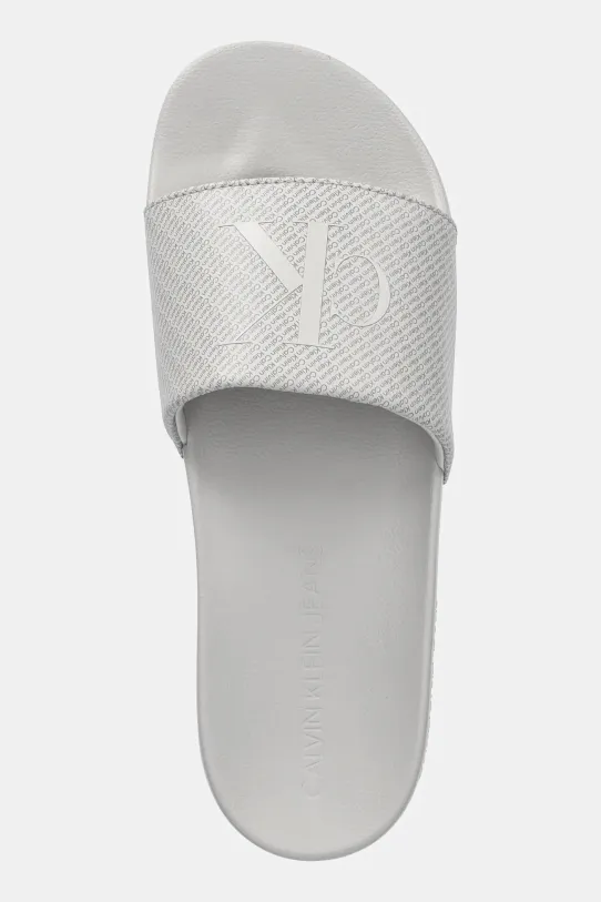 Calvin Klein Jeans klapki SLIDE AOP PRINT szary YM0YM01269