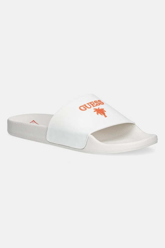 Guess papuci SLIDES PALMA alb F5GZ05.BB00F.G011