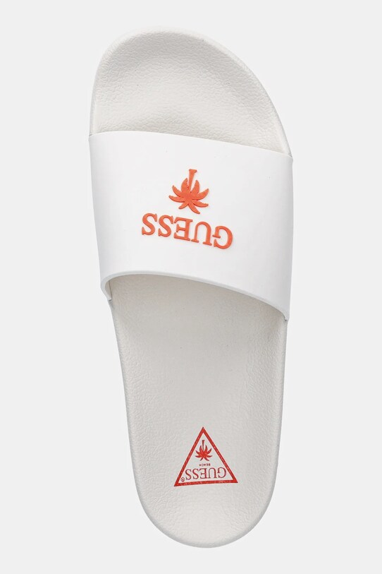 Guess papuci SLIDES PALMA alb F5GZ05.BB00F.G011