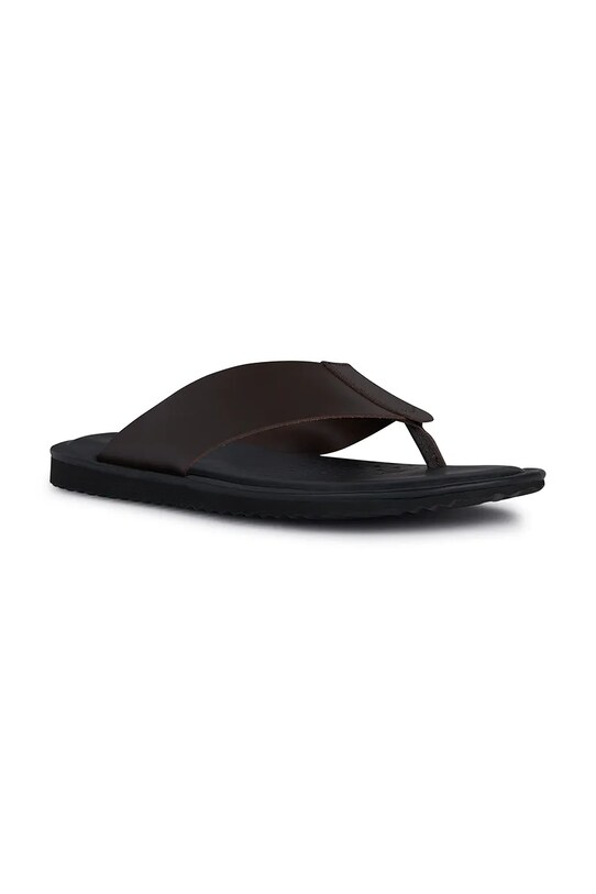 Geox slapi de piele U ERICE U45GUC.00043.C6009 maro SS25