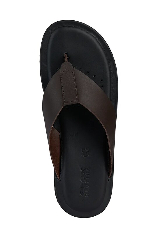 Geox slapi de piele U ERICE U45GUC.00043.C6009 maro