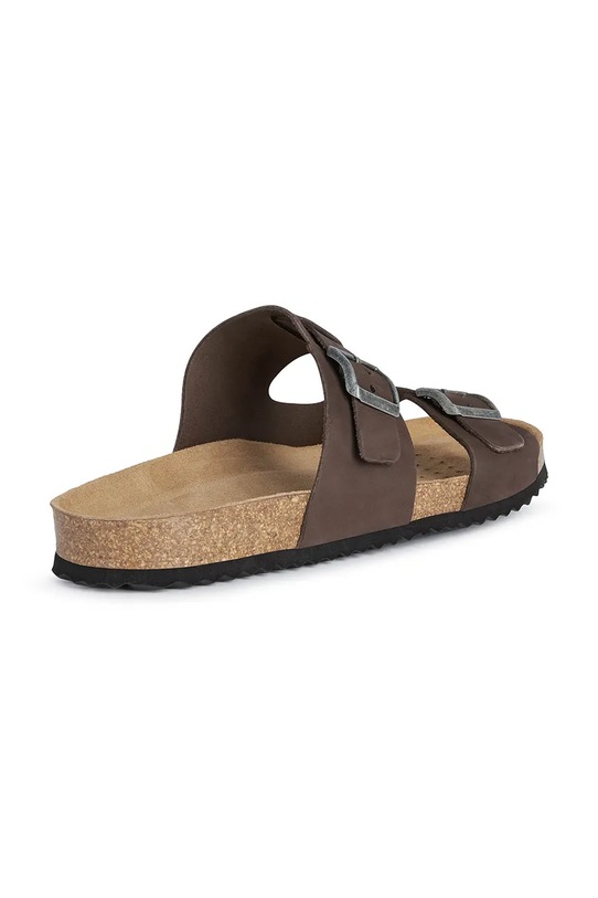 Obuwie Geox klapki nubukowe U SANDAL GHITA U159VB.00032.C6024 brązowy