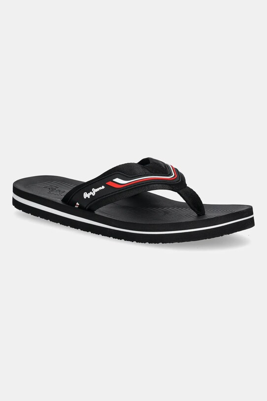 Šľapky Pepe Jeans WEST CLUB textilný čierna PMS70162
