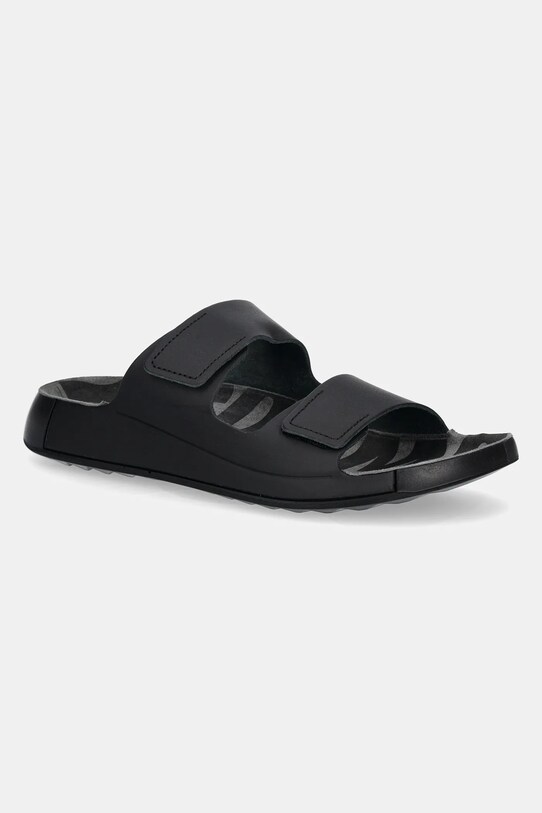 Δερμάτινες παντόφλες Ecco Cozmo 2-Strap μαύρο 500904.01001