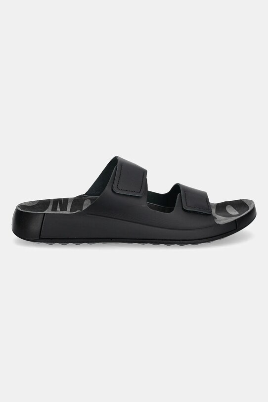 Δερμάτινες παντόφλες Ecco Cozmo 2-Strap 500904.01001 μαύρο SS25