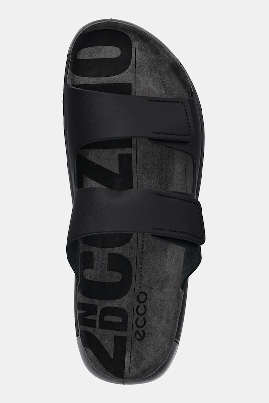 Δερμάτινες παντόφλες Ecco Cozmo 2-Strap μαύρο 500904.01001