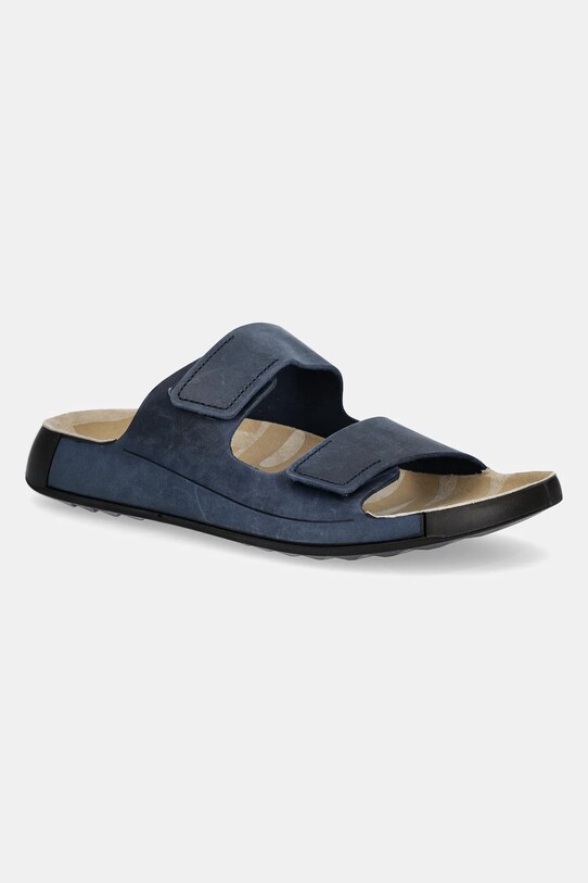 Nubuck παντόφλες Ecco Cozmo 2-Strap σκούρο μπλε 500904.02038