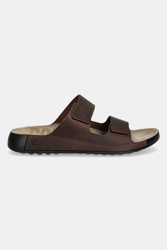 Nubuck παντόφλες Ecco Cozmo 2-Strap 500904.02667 καφέ SS25