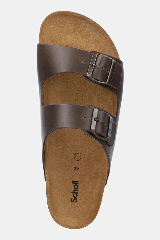 Scholl slapi de piele JULIEN maro F300761590