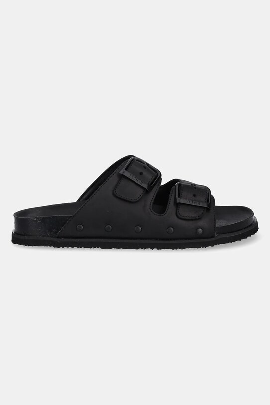 Nubuck παντόφλες Scholl NOLAN F322801004 μαύρο SS25