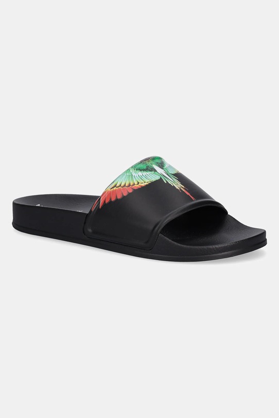 Marcelo Burlon klapki Icon Wings Sliders Black Multicolor czarny CMIC001S25MAT0011084