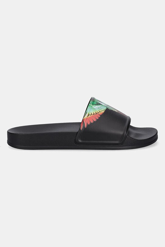 Marcelo Burlon papuci Icon Wings Sliders Black Multicolor CMIC001S25MAT0011084 negru SS25