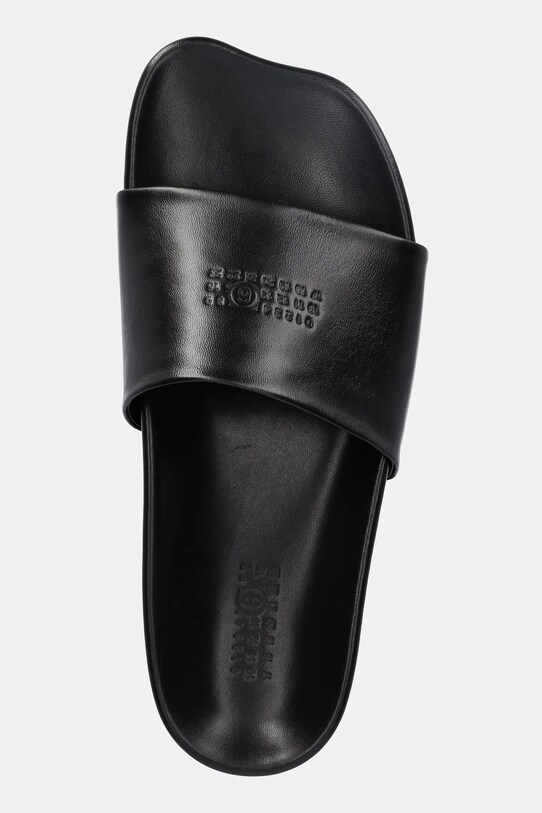MM6 Maison Margiela klapki skórzane czarny SH3WP0003.P3628.T8013
