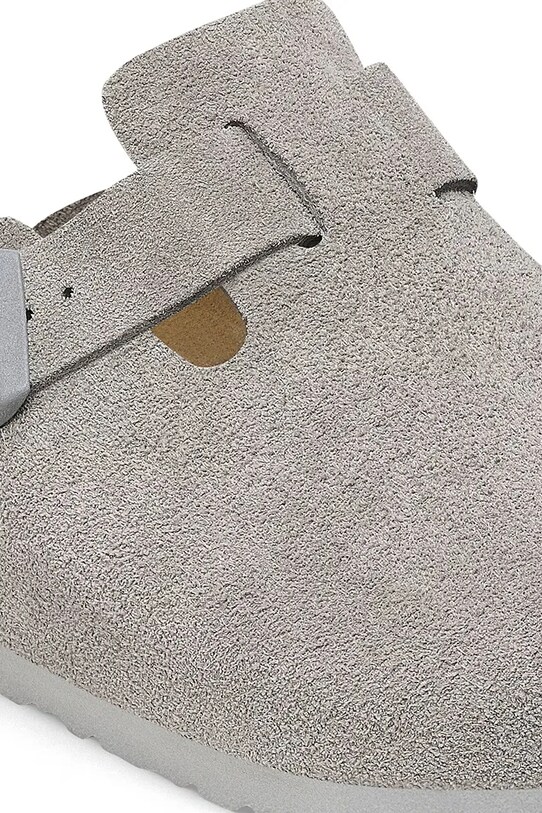 Shoes Birkenstock suede sliders Boston LEVE 1027688 gray
