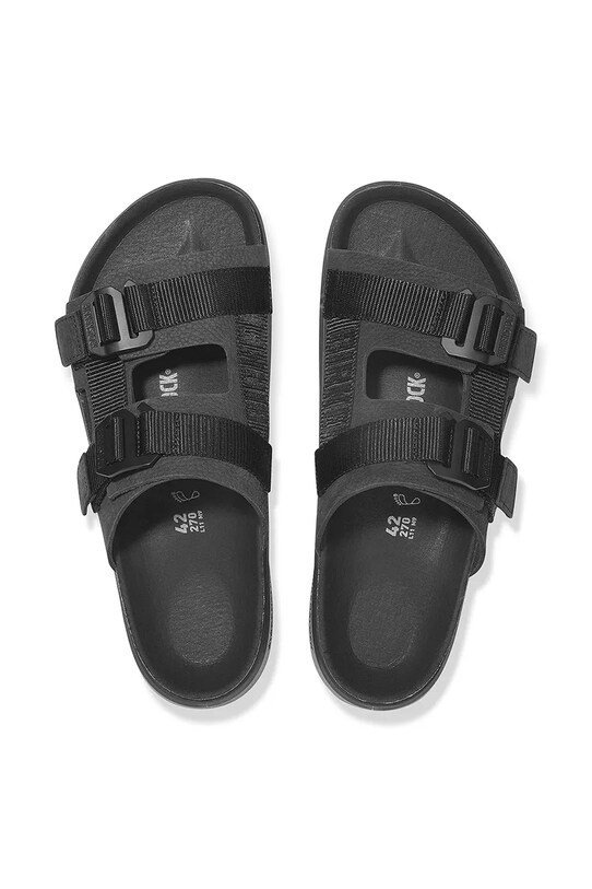 Birkenstock leather sliders Shinjuku 2S LEA/TEX 1029640 black