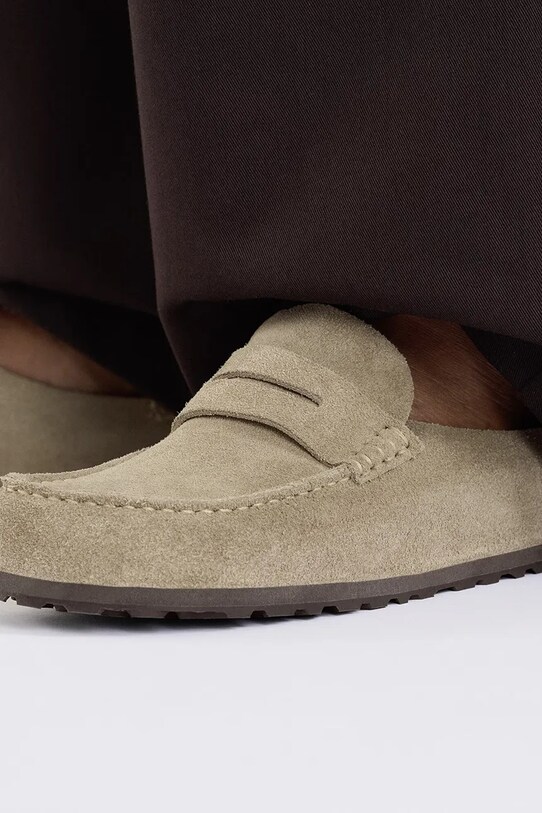 Замшевые шлепанцы Birkenstock Naples Wrapped LEVE 1029675