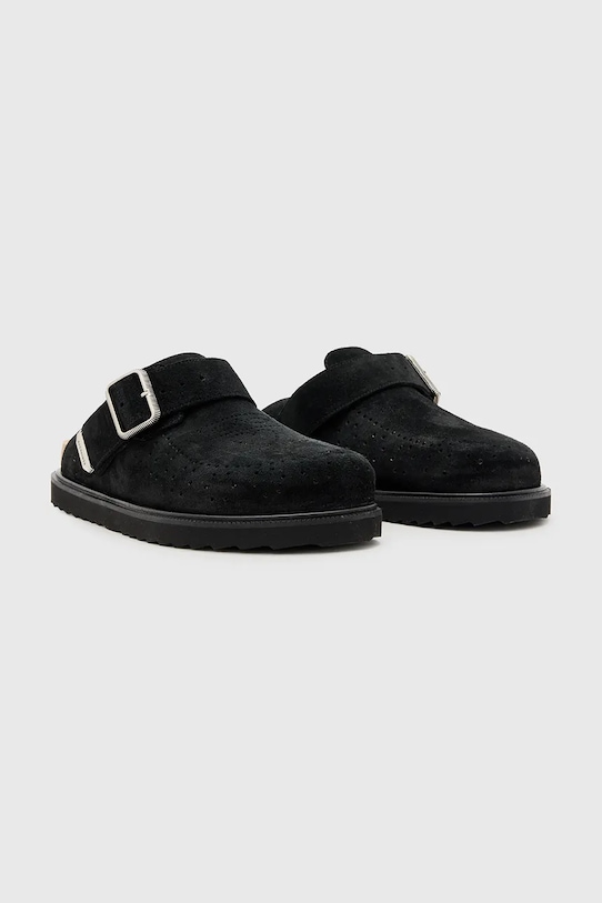 Замшеві шльопанці AllSaints Randal Mule M003FC.BLK чорний SS25