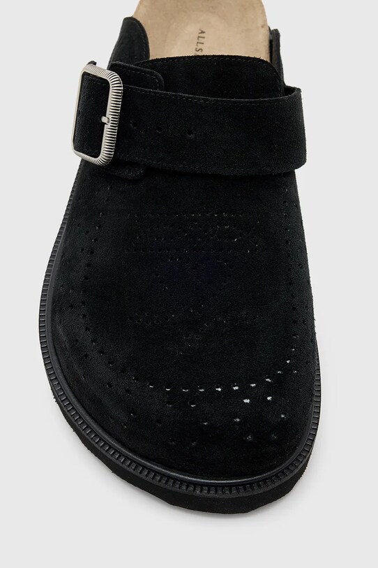 AllSaints klapki zamszowe Randal Mule M003FC.BLK czarny