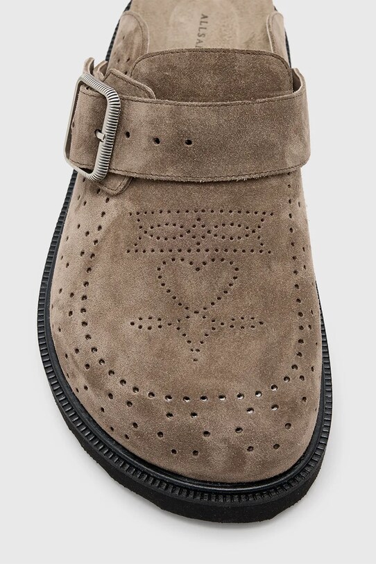 AllSaints klapki zamszowe Randal Mule M003FC.GRE brązowy