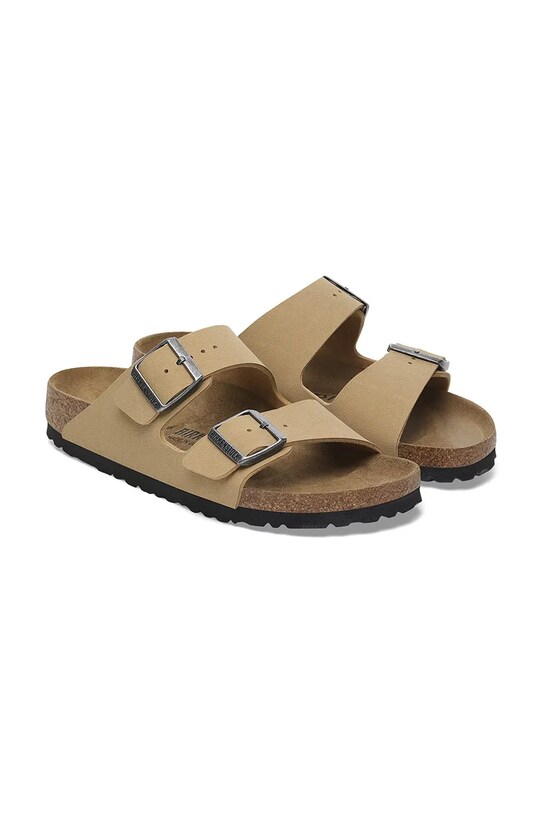Birkenstock infradito in nubuck Arizona Birkibuc beige 1029151