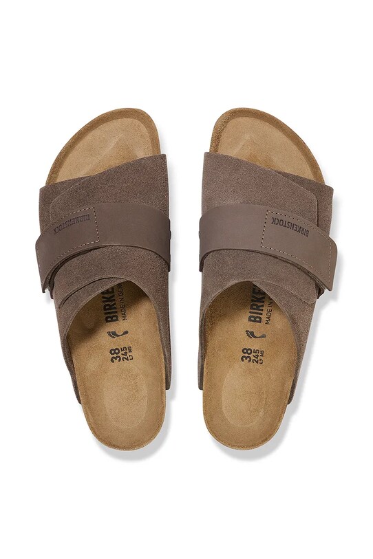 Shoes Birkenstock leather sliders Kyoto 1029137 green