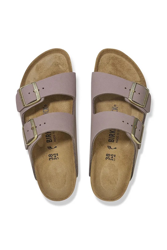 Шльопанці з нубуку Birkenstock Arizona 1029428 фіолетовий