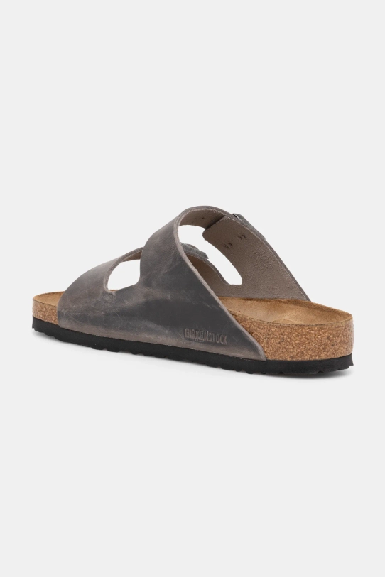 Obuwie Birkenstock klapki nubukowe Arizona 1027046 szary