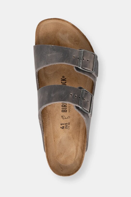 Birkenstock klapki nubukowe Arizona szary 1027046