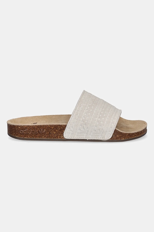 Semišové šľapky adidas Originals Adilette RS IH6148 sivá SS25