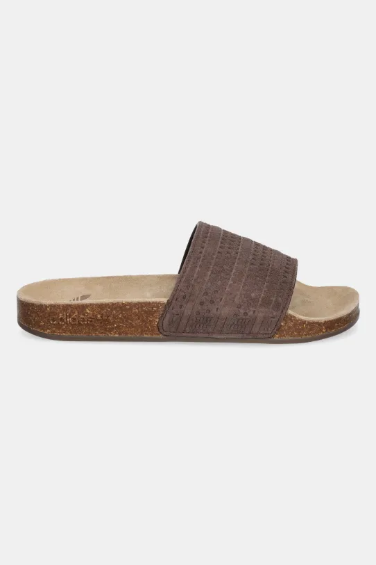 adidas Originals klapki zamszowe Adilette RS JH5493 brązowy SS25