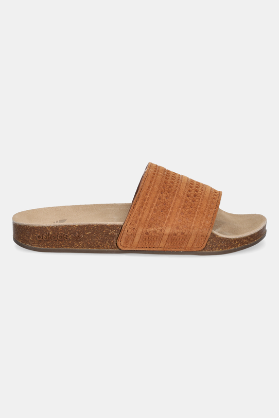 Semišové pantofle adidas Originals Adilette RS JH8068 hnědá SS25