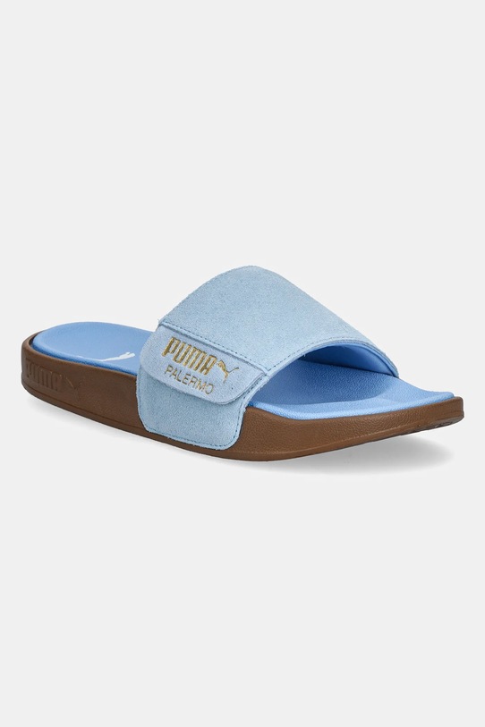 Замшевые шлепанцы Puma Leadcat 2.0 Palermo Foil венский голубой 399041