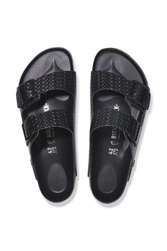 Birkenstock bőr papucs Arizona Woven Emboss 1029133 fekete